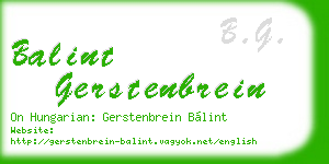 balint gerstenbrein business card